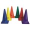 Spectrum Cones, 15" Set. Lightweight, Durable, High Density Polyethylene Plastic Cones. 8" Square Base. Nest for Easy Storage. 6 Color Set.